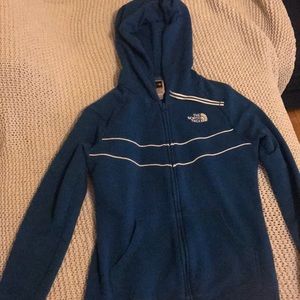 Blue North Face sweater
